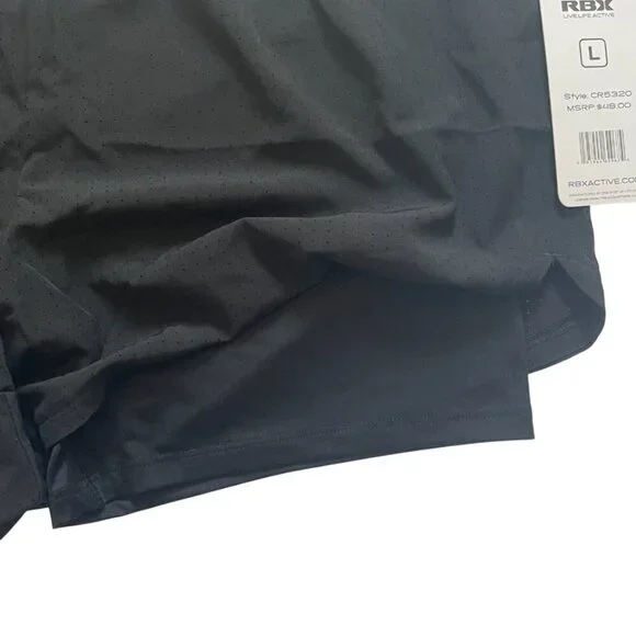 RBX. Short women's shorts with black lining size L. NWT. Made in Cambodia. - Picture 5 of 6